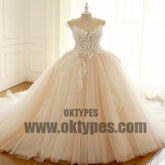 Cap Sleeve Lace Long Custom Cheap Custom Wedding Dresses, Wedding Dresses, TYP0602